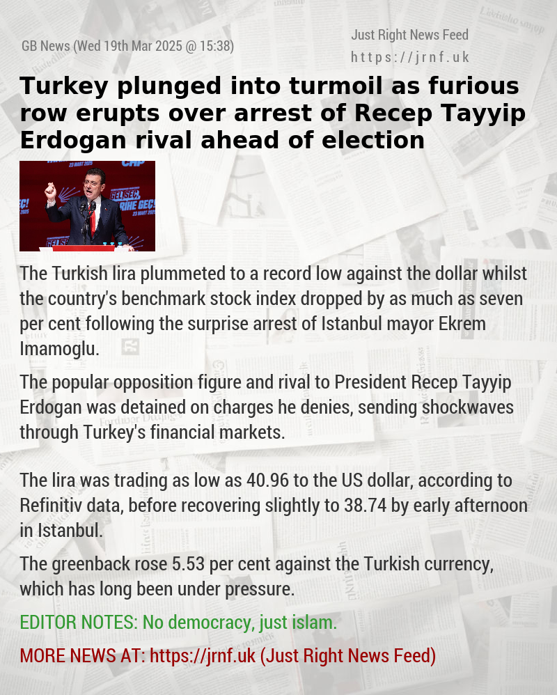 Turkey plunged into turmoil as furious row erupts over arrest of Recep Tayyip Erdogan rival ahead of election