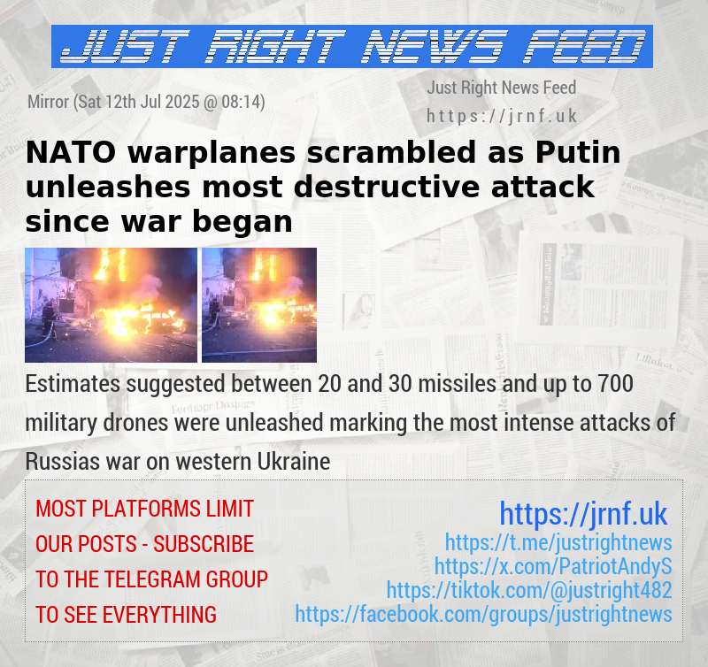 NATO warplanes scrambled as Putin unleashes most destructive attack since war began
