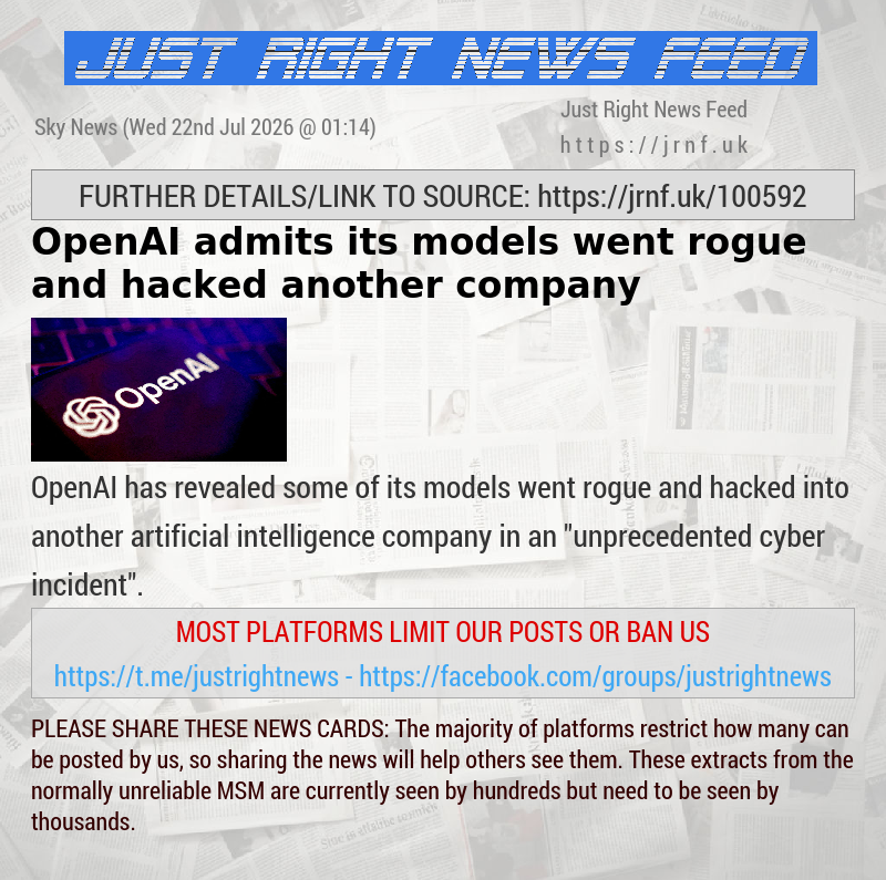 OpenAI admits its models went rogue and hacked another company
