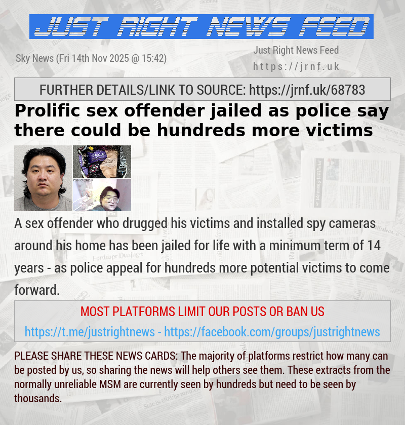 Prolific sex offender jailed — as police say there could be hundreds more victims