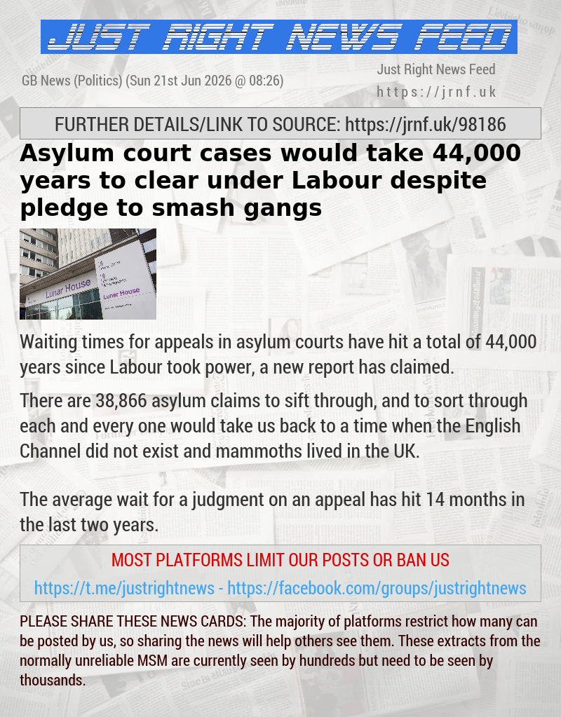 Asylum court cases would take 44,000 years to clear under Labour — despite pledge to smash gangs