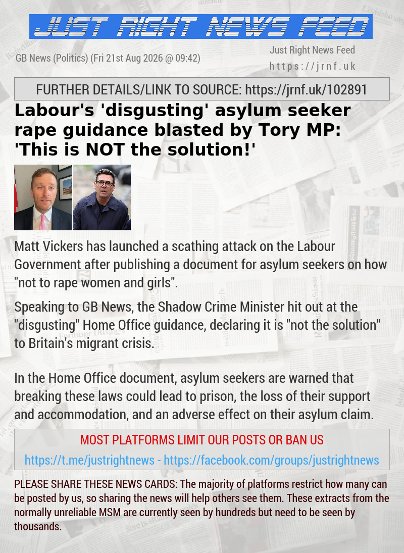 Labour’s ’disgusting’ asylum seeker rape guidance blasted by Tory MP: ’This is NOT the solution!’