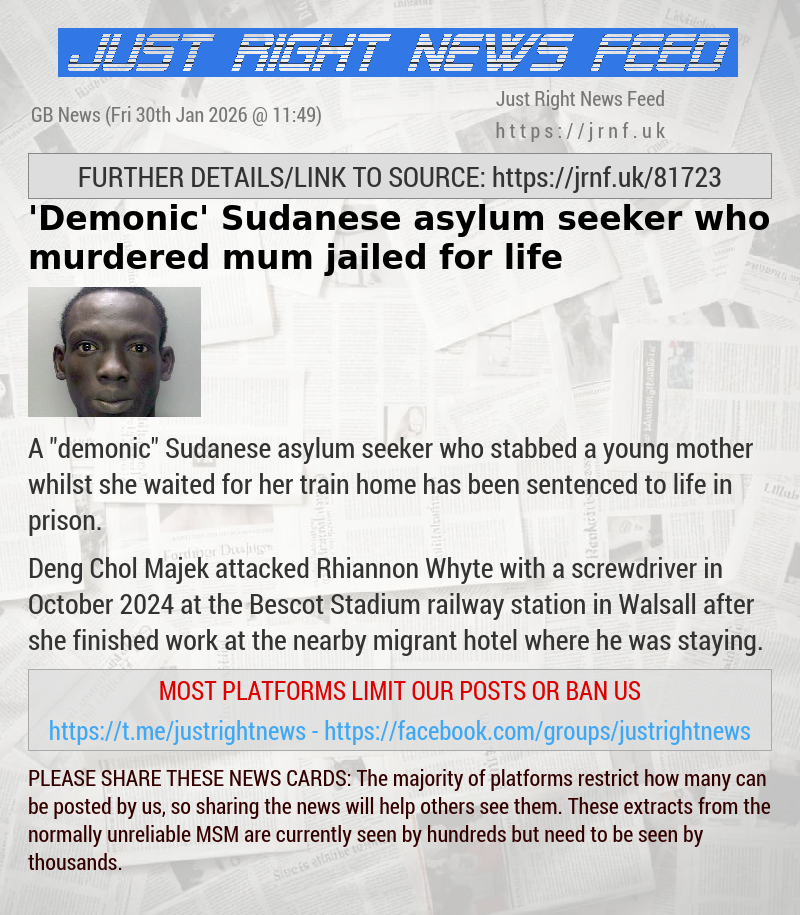 ’Demonic’ Sudanese asylum seeker who murdered mum jailed for life