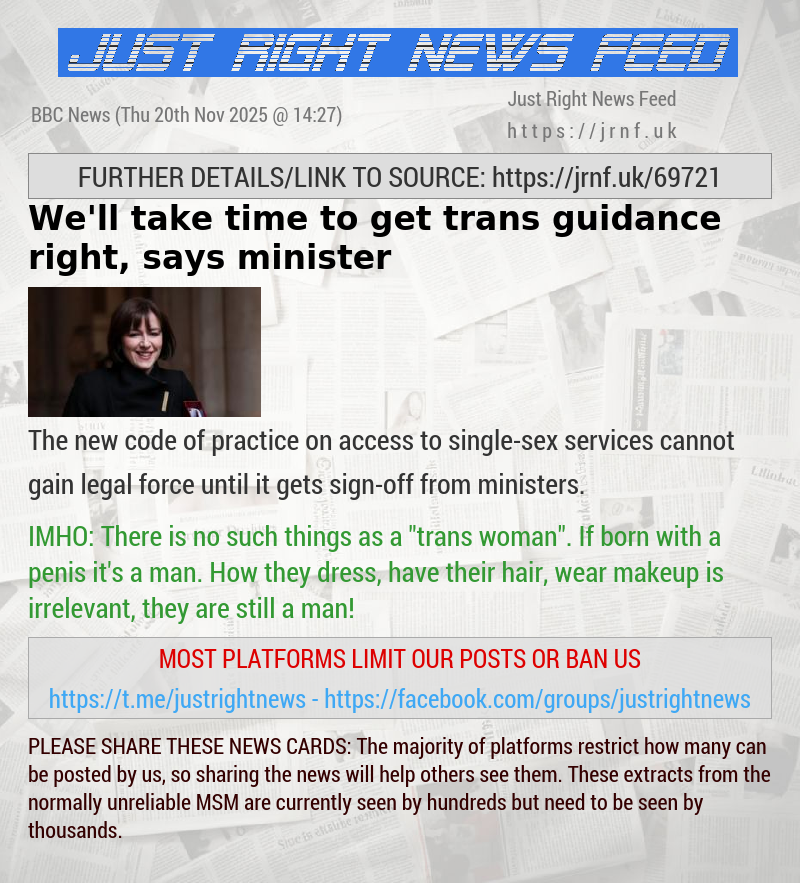 We’ll take time to get trans guidance right, says minister