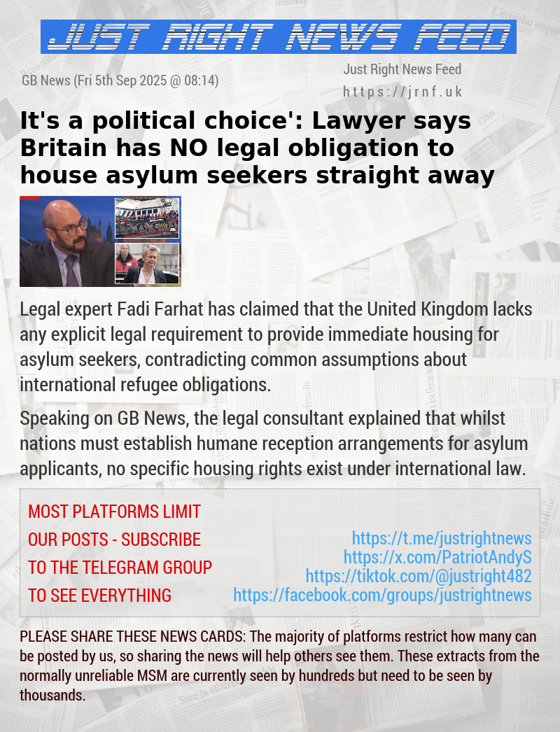 ‘It’s a political choice’: Lawyer says Britain has NO legal obligation to house asylum seekers straight away