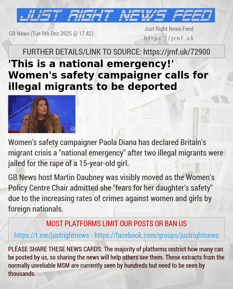 ’This is a national emergency!’ Women’s safety campaigner calls for illegal migrants to be deported