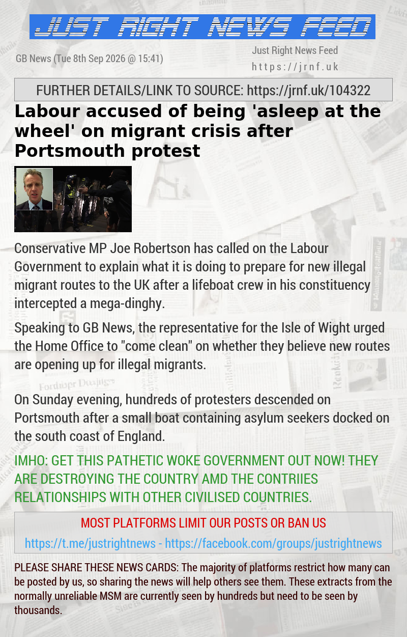 Labour accused of being ’asleep at the wheel’ on migrant crisis after Portsmouth protest