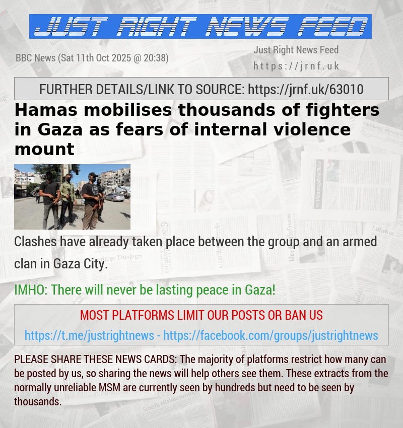 Hamas mobilises thousands of fighters in Gaza as fears of internal violence mount