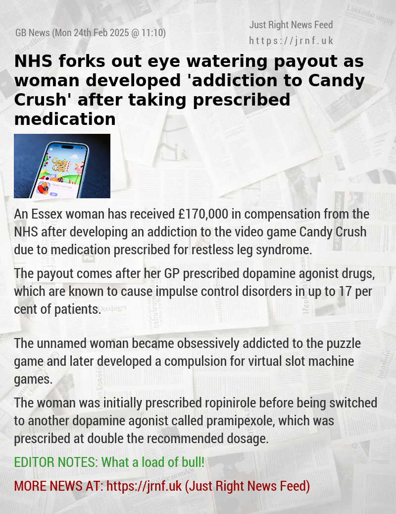 NHS forks out eye—watering payout as woman developed ’addiction to Candy Crush’ after taking prescribed medication