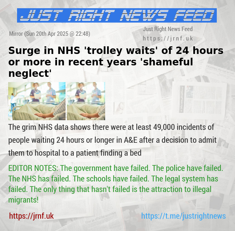 Surge in NHS ’trolley waits’ of 24 hours or more in recent years — ’shameful neglect’