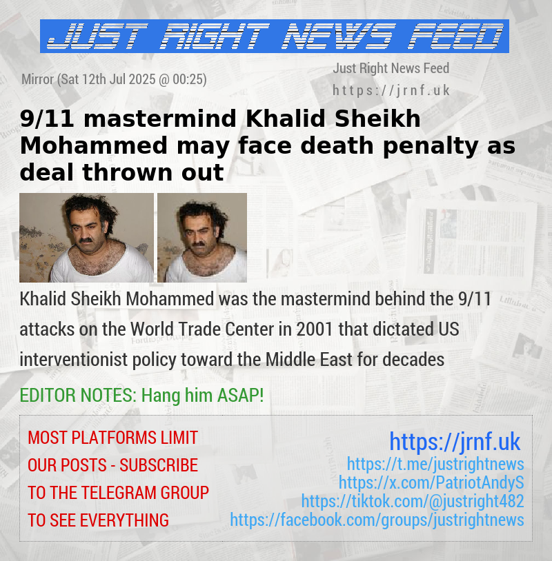 9/11 mastermind Khalid Sheikh Mohammed may face death penalty as deal thrown out