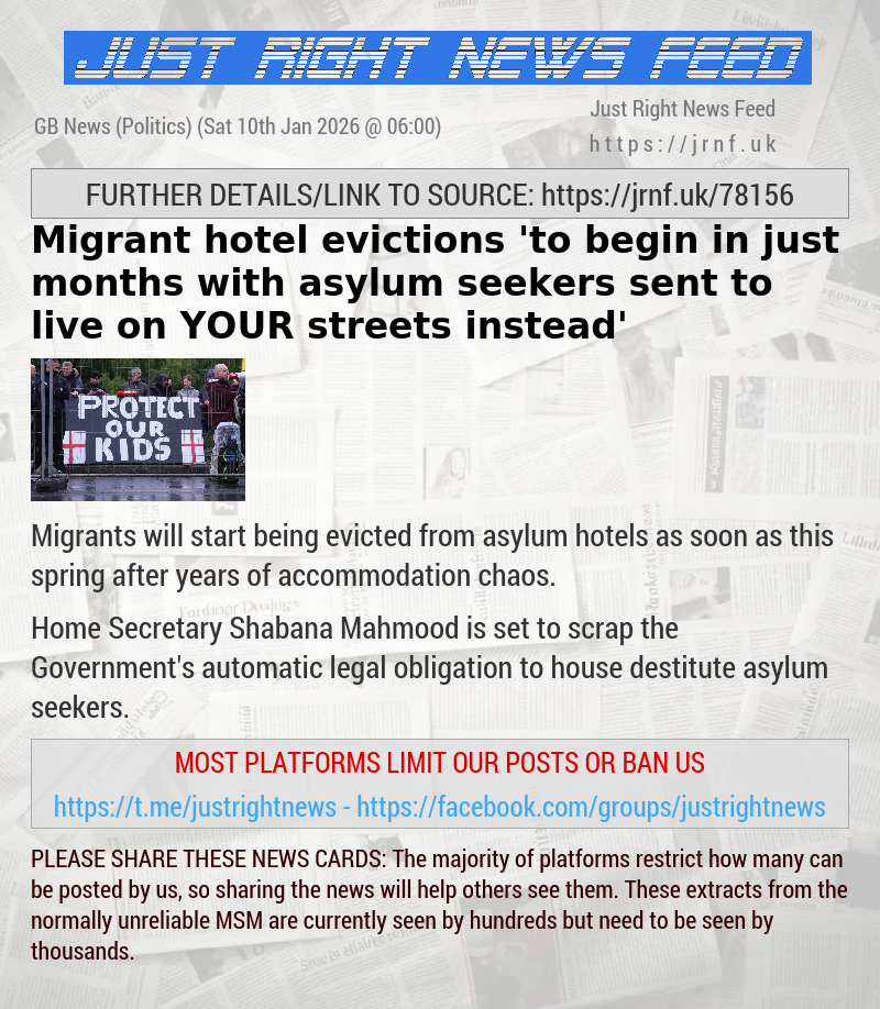 Migrant hotel evictions ’to begin in just months — with asylum seekers sent to live on YOUR streets instead’