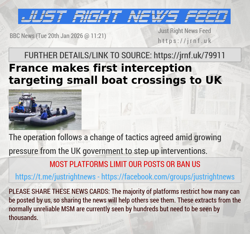 France makes first interception targeting small boat crossings to UK