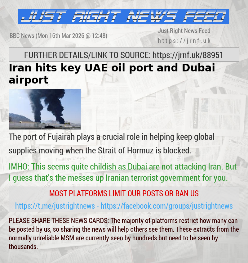 Iran hits key UAE oil port and Dubai airport