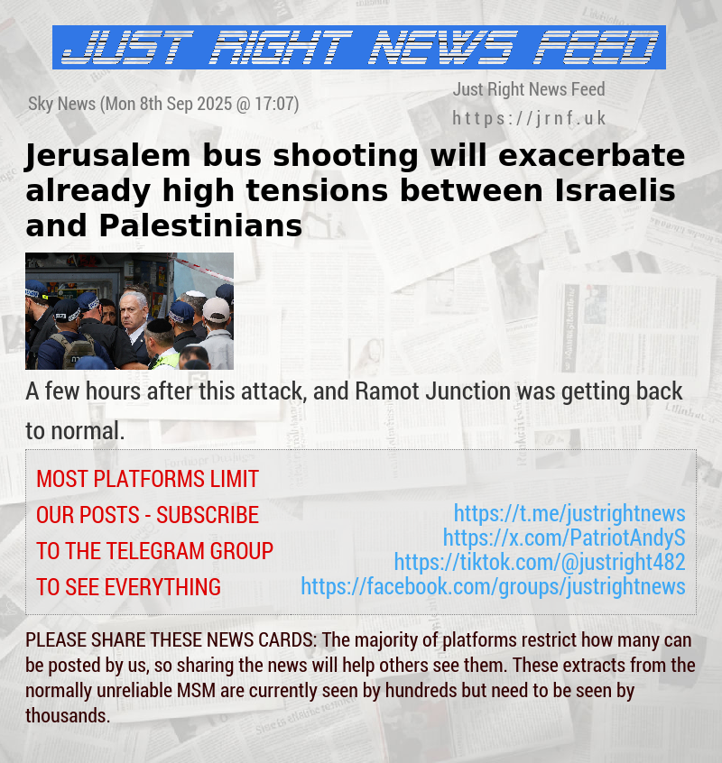 Jerusalem bus shooting will exacerbate already high tensions between Israelis and Palestinians