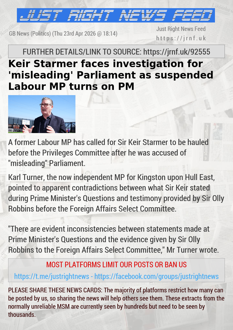 Keir Starmer faces investigation for ’misleading’ Parliament as suspended Labour MP turns on PM