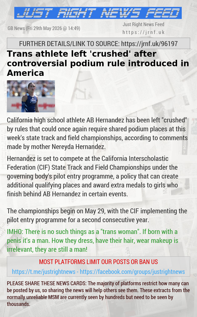 Trans athlete left ’crushed’ after controversial podium rule introduced in America