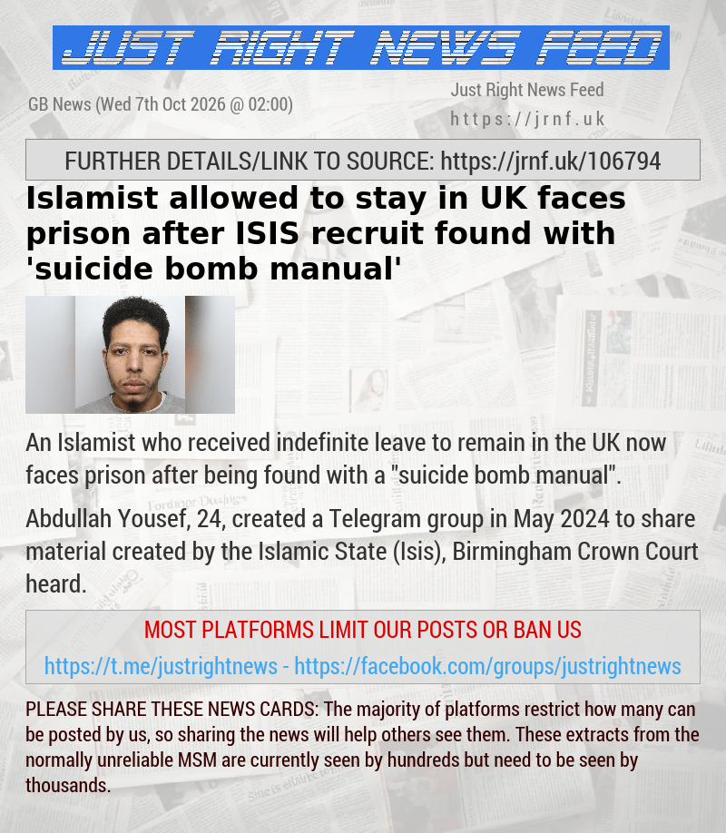 Islamist allowed to stay in UK faces prison after ISIS recruit found with ’suicide bomb manual’