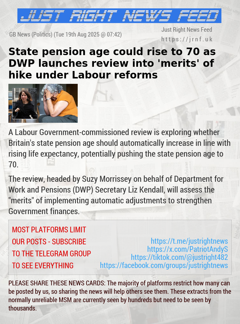 State pension age could rise to 70 as DWP launches review into ’merits’ of hike under Labour reforms