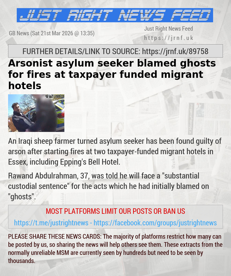 Arsonist asylum seeker blamed ghosts for fires at taxpayer—funded migrant hotels