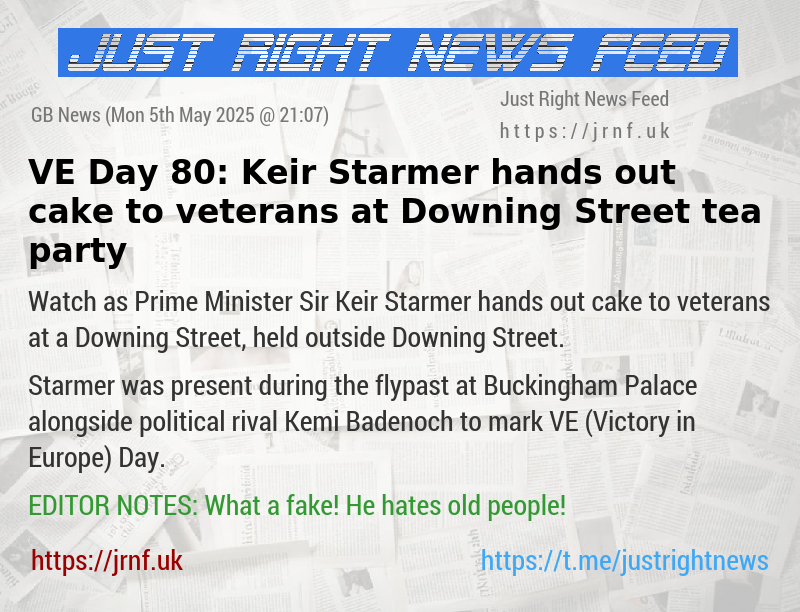 VE Day 80: Keir Starmer hands out cake to veterans at Downing Street tea party