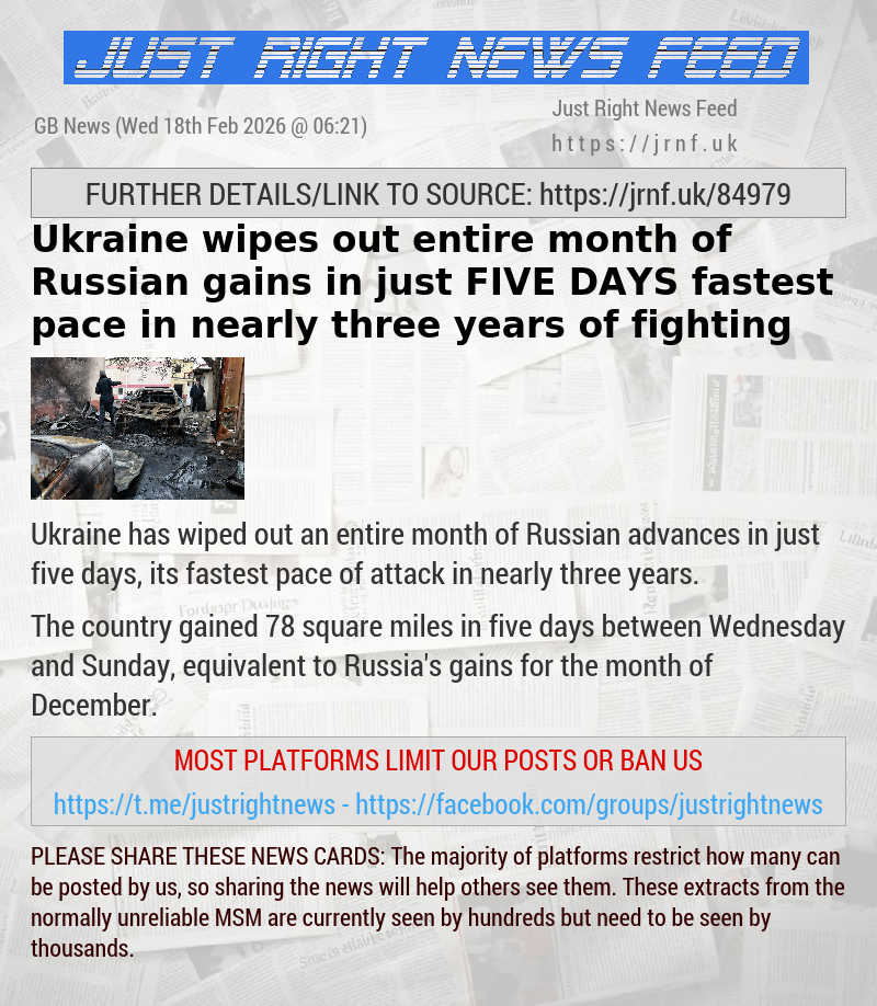 Ukraine wipes out entire month of Russian gains in just FIVE DAYS — fastest pace in nearly three years of fighting