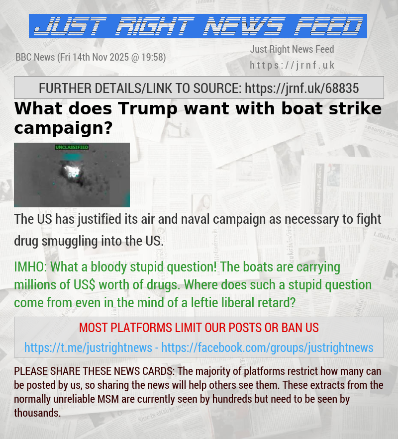 What does Trump want with boat strike campaign?