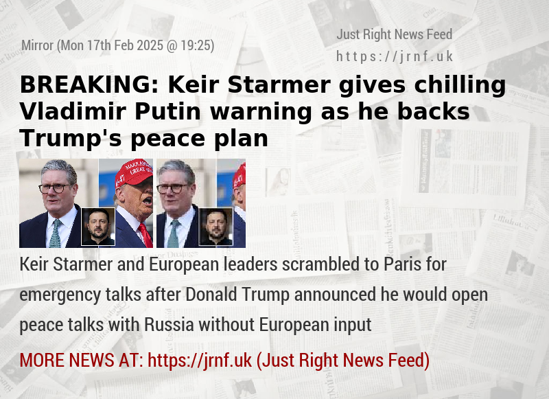 BREAKING: Keir Starmer gives chilling Vladimir Putin warning as he backs Trump’s peace plan