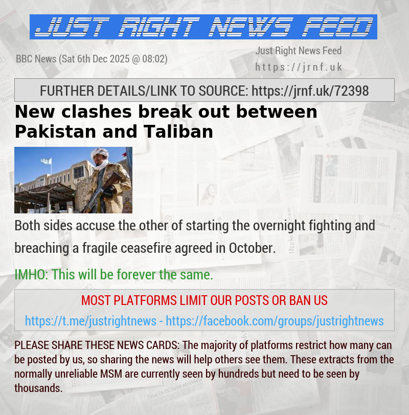 New clashes break out between Pakistan and Taliban