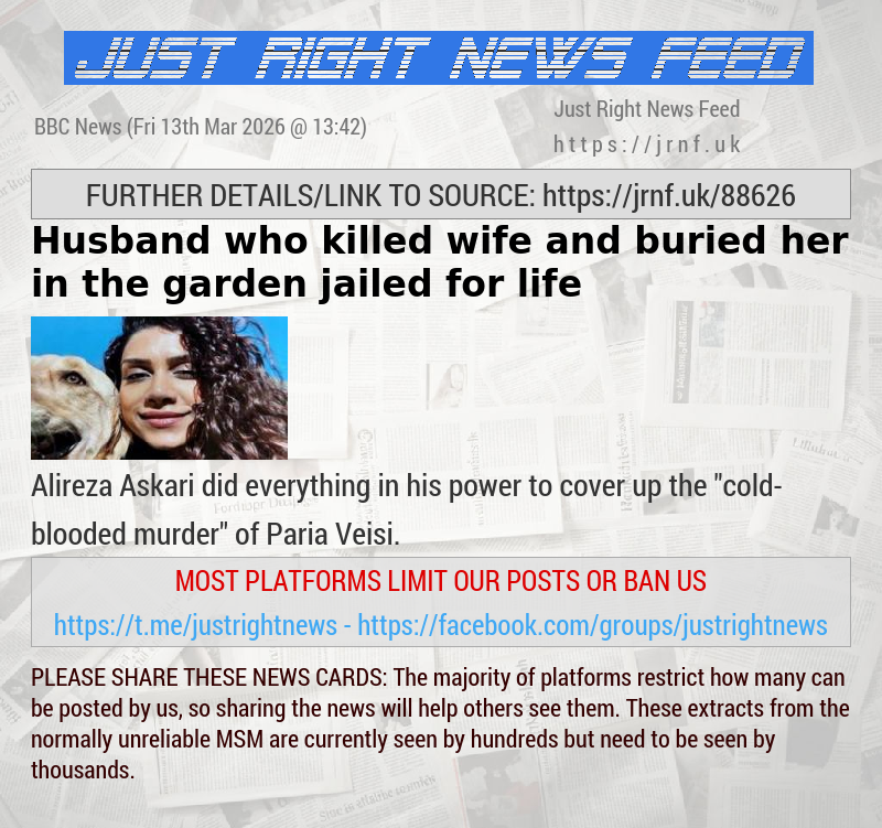 Husband who killed wife and buried her in the garden jailed for life 