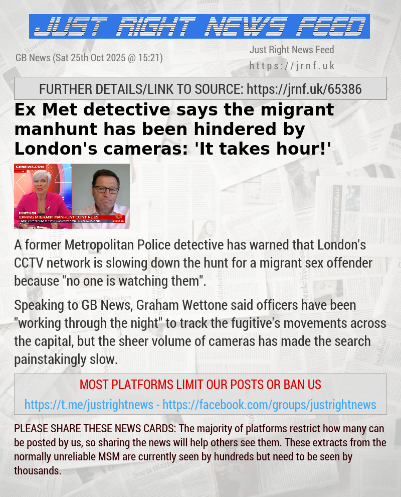 Ex—Met detective says the migrant manhunt has been hindered by London’s cameras: ’It takes hour!’