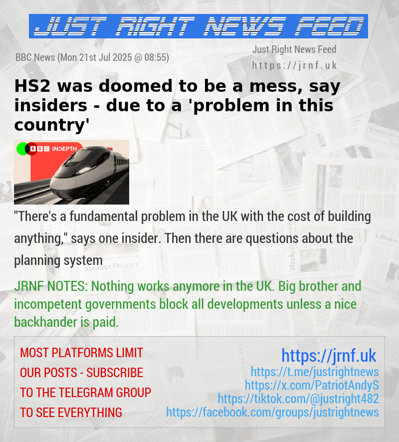 HS2 was doomed to be a mess, say insiders — due to a ’problem in this country’