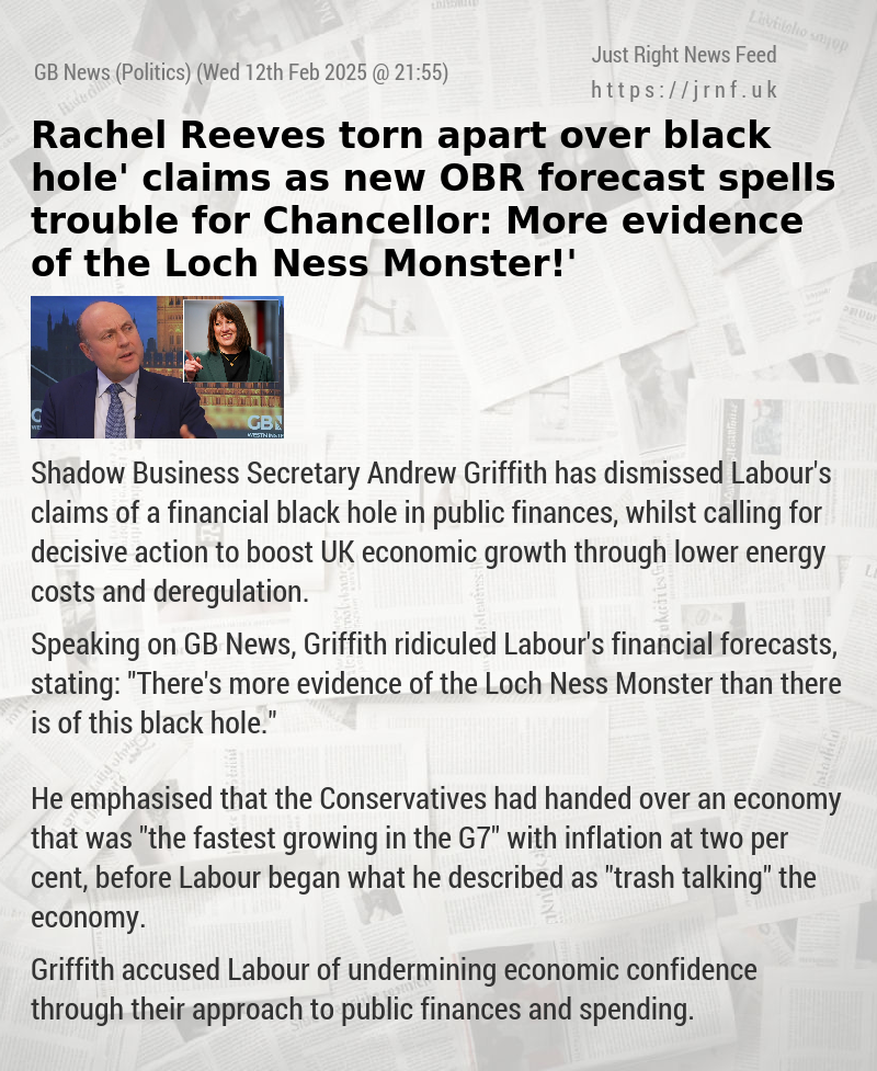 Rachel Reeves torn apart over ‘black hole’ claims as new OBR forecast spells trouble for Chancellor: ‘More evidence of the Loch Ness Monster!’