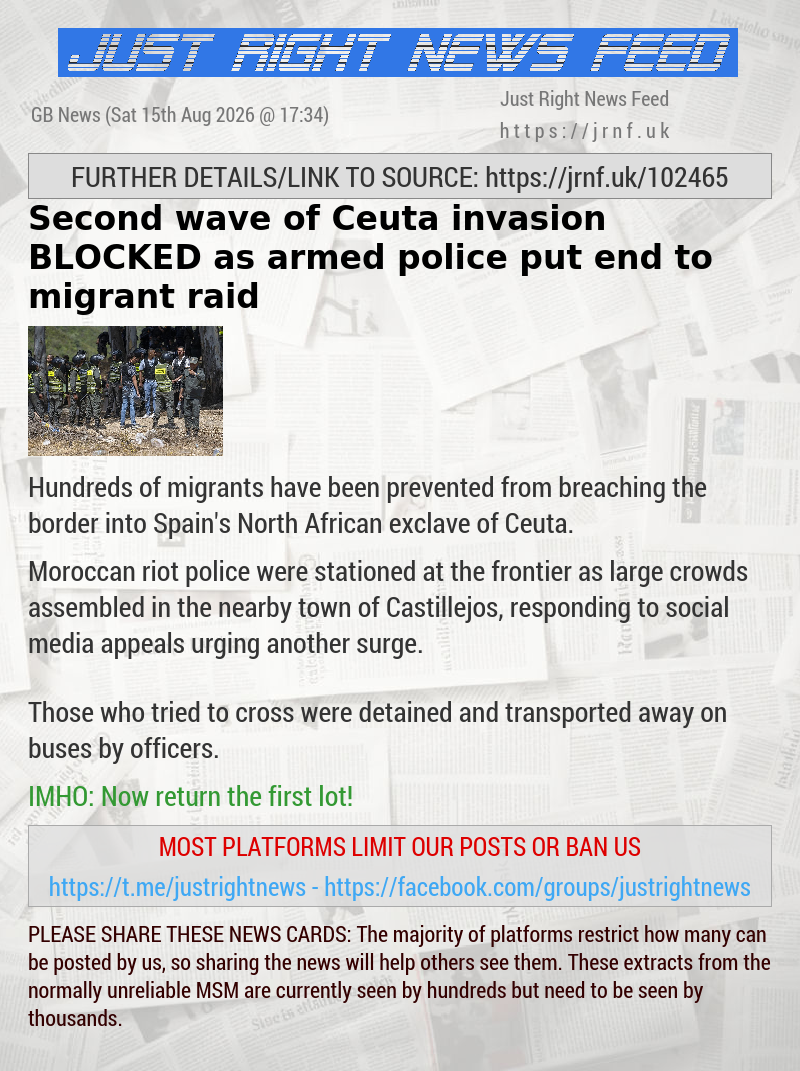 Second wave of Ceuta invasion BLOCKED as armed police put end to migrant raid