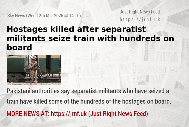 Hostages killed after separatist militants seize train with hundreds on board