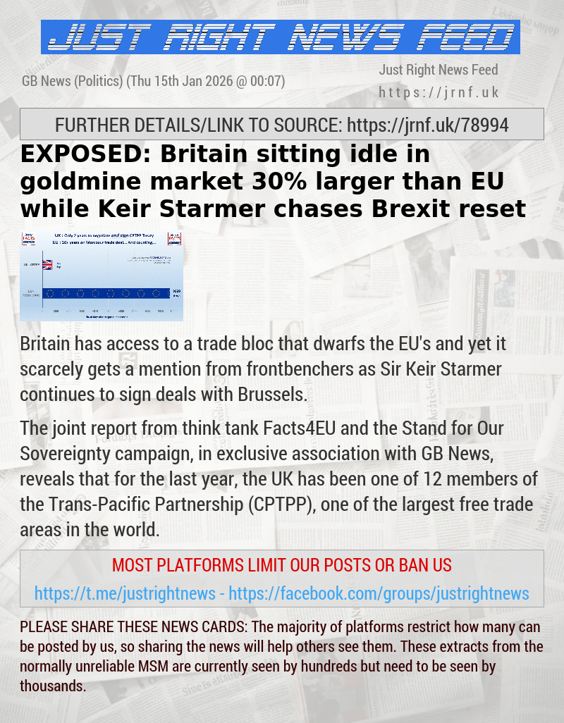 EXPOSED: Britain sitting idle in goldmine market 30% larger than EU — while Keir Starmer chases Brexit reset