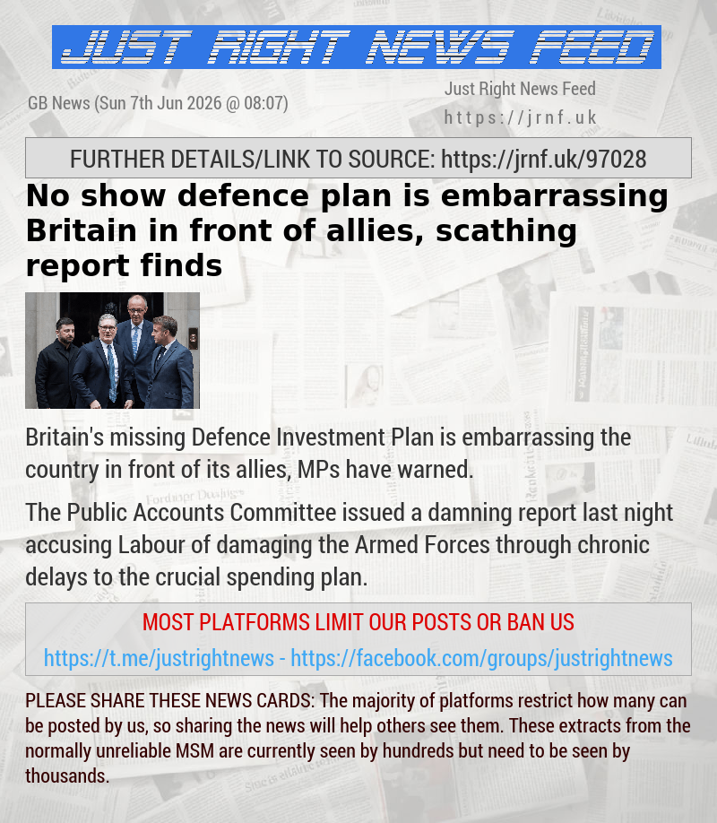 No—show defence plan is embarrassing Britain in front of allies, scathing report finds