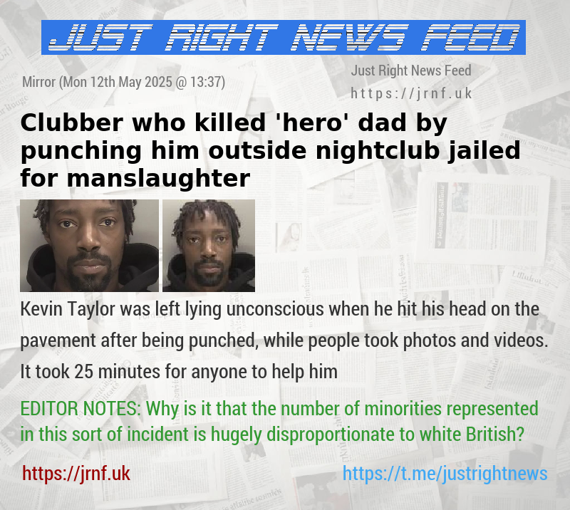 Clubber who killed ’hero’ dad by punching him outside nightclub jailed for manslaughter