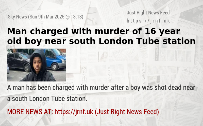 Man charged with murder of 16—year—old boy near south London Tube station