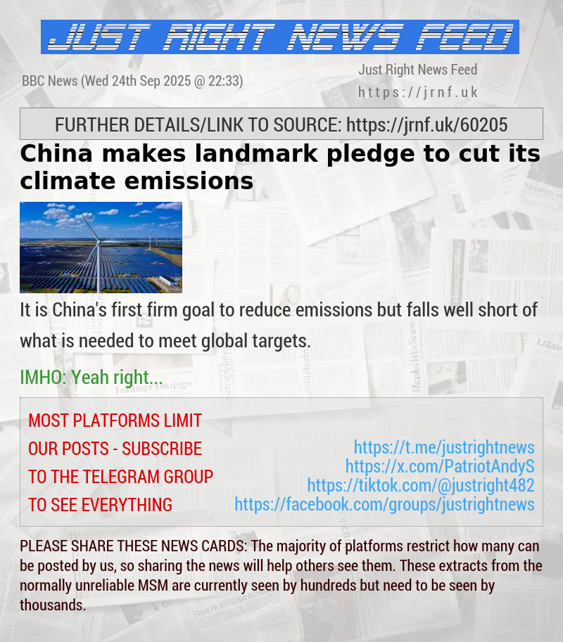 China makes landmark pledge to cut its climate emissions