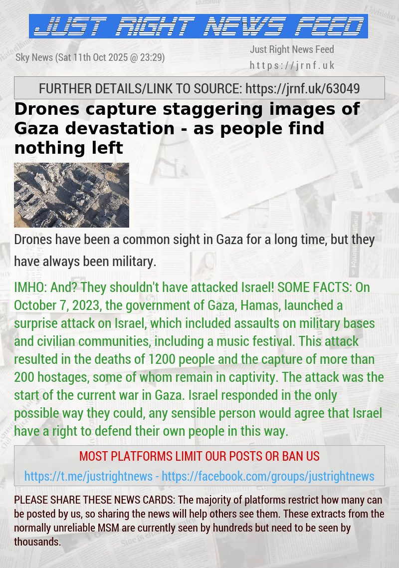 Drones capture staggering images of Gaza devastation — as people find nothing left