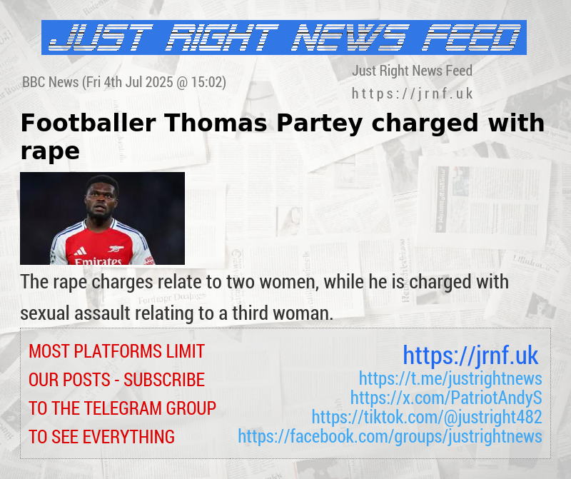 Footballer Thomas Partey charged with rape