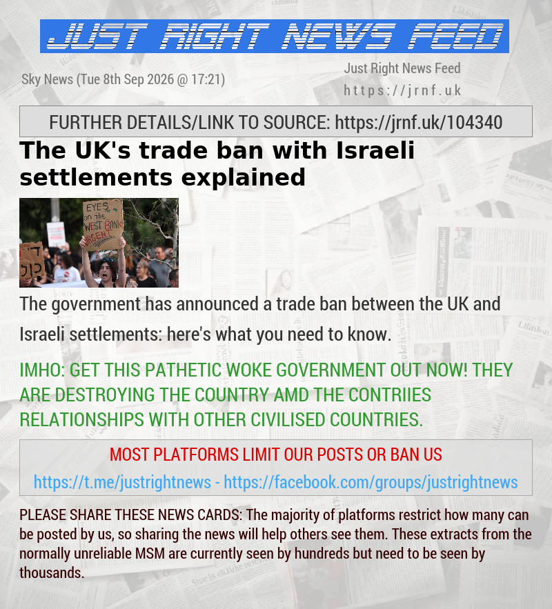 The UK’s trade ban with Israeli settlements explained