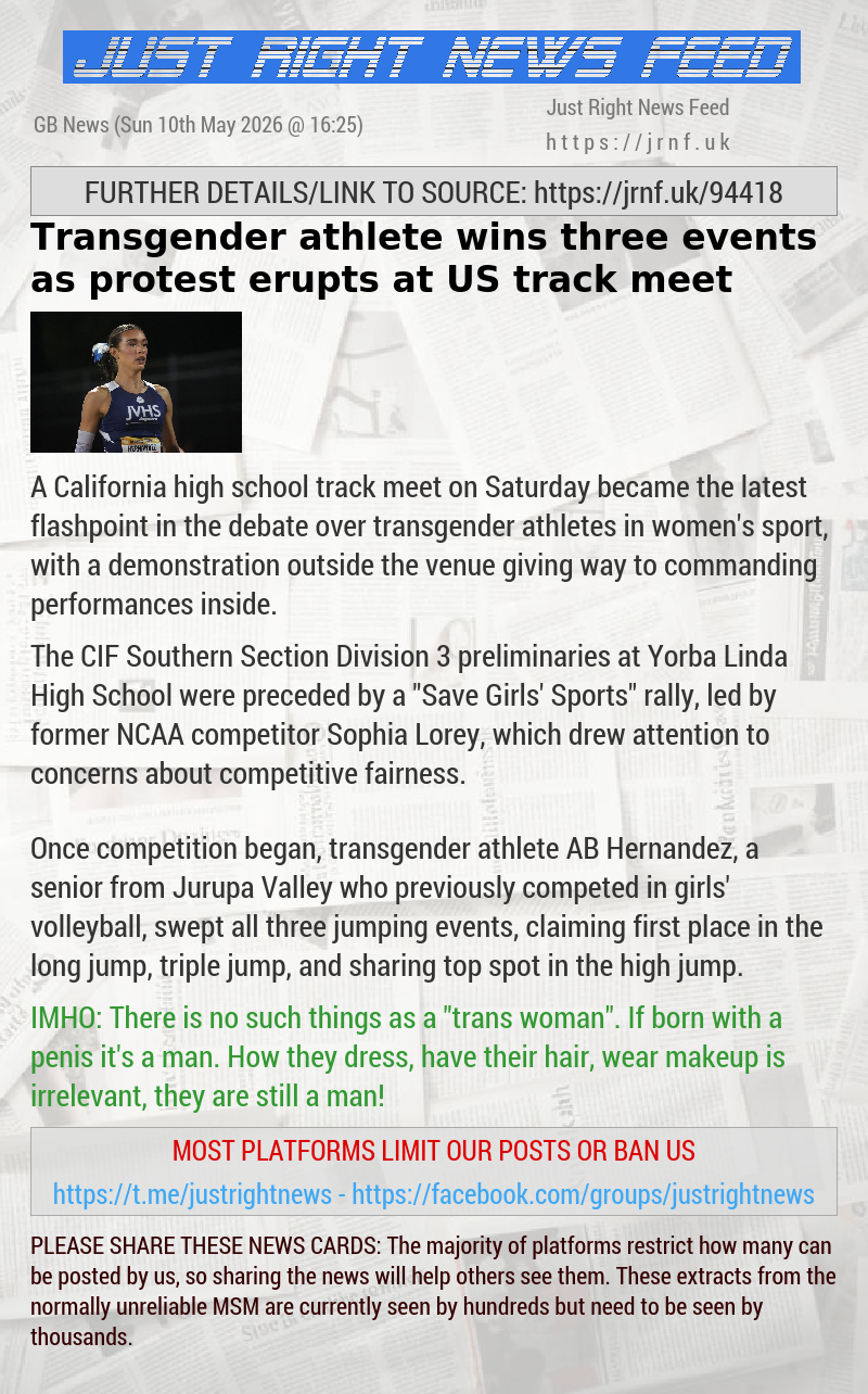 Transgender athlete wins three events as protest erupts at US track meet