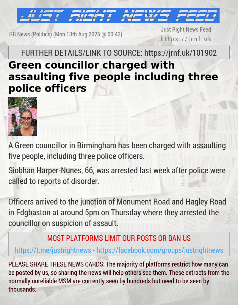 Green councillor charged with assaulting five people including three police officers