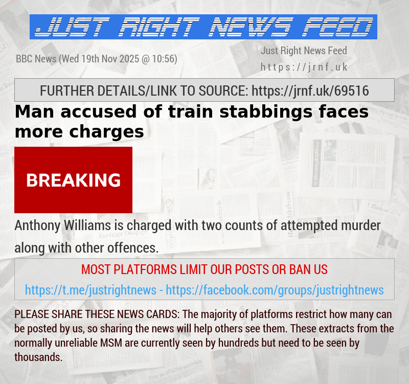 Man accused of train stabbings faces more charges