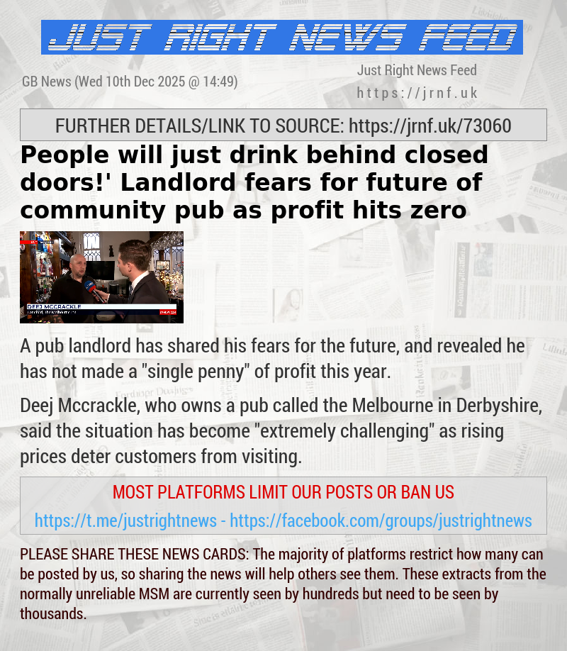 ‘People will just drink behind closed doors!’ Landlord fears for future of community pub as profit hits zero
