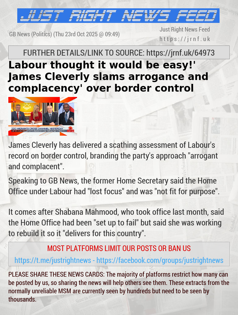 ‘Labour thought it would be easy!’ James Cleverly slams ‘arrogance and complacency’ over border control