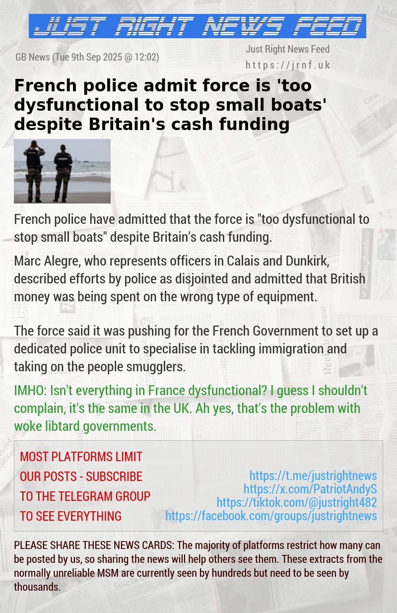 French police admit force is ’too dysfunctional to stop small boats’ despite Britain’s cash funding