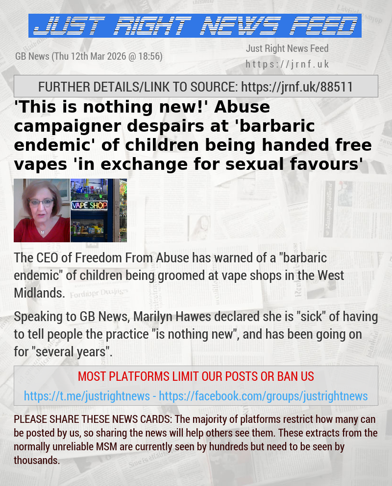 ’This is nothing new!’ Abuse campaigner despairs at ’barbaric endemic’ of children being handed free vapes ’in exchange for sexual favours’